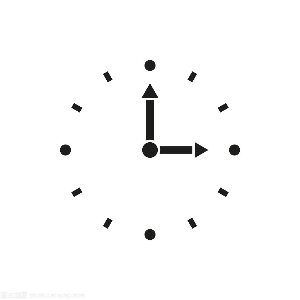 时间图标。时间和手表,计时器符号。用户界面