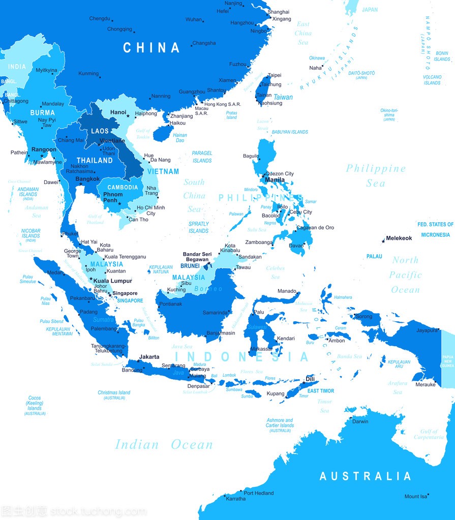 东南亚地区-地图-图