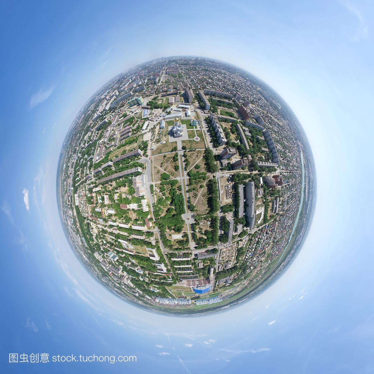 空中城市景观-小星球模式