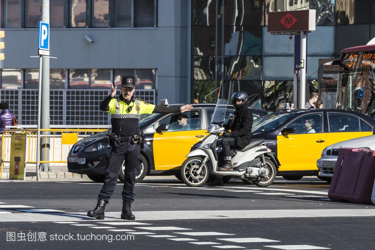 交通警察巴塞罗那