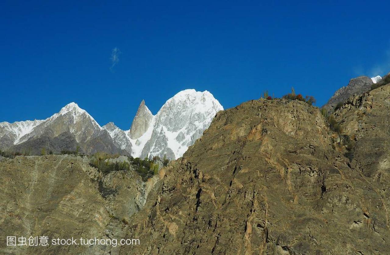 羊角豆峰值,罕萨谷喀喇昆仑山脉,巴基斯坦
