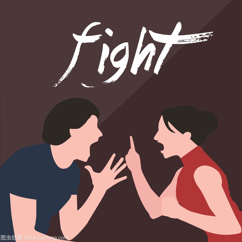 Couple fight man woman screaming argue sho
