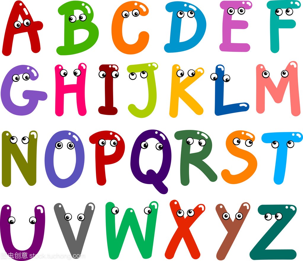 搞笑大写字母字母表