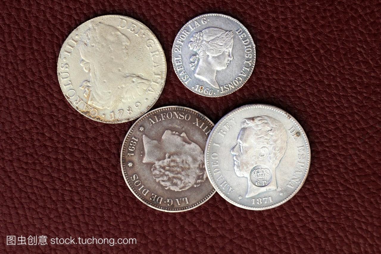 第十八和十九世纪西班牙旧硬币