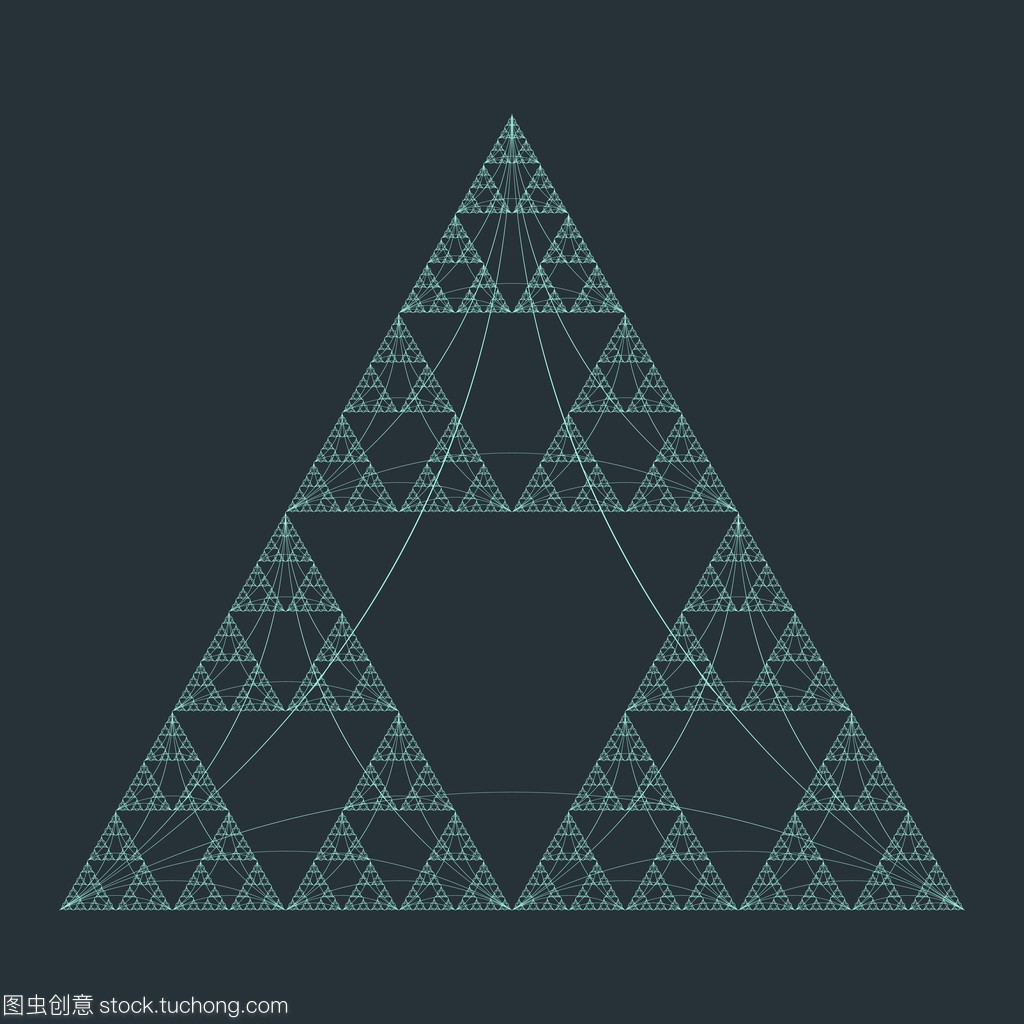 三角形骶几何分形结构背景