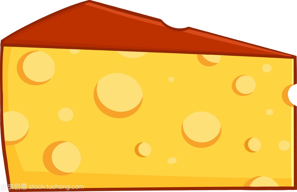 卡通楔形的奶酪