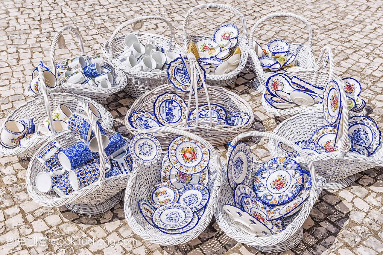 纪念品陶瓷的里斯本,葡萄牙
