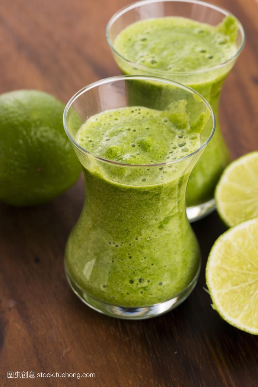健康的绿色饮料,蔬菜汁
