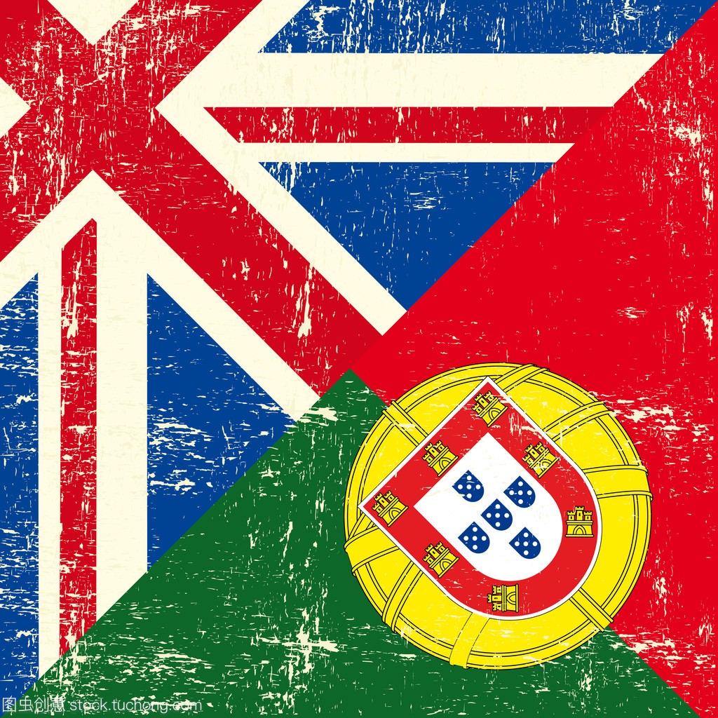 英国和葡萄牙 grunge 旗