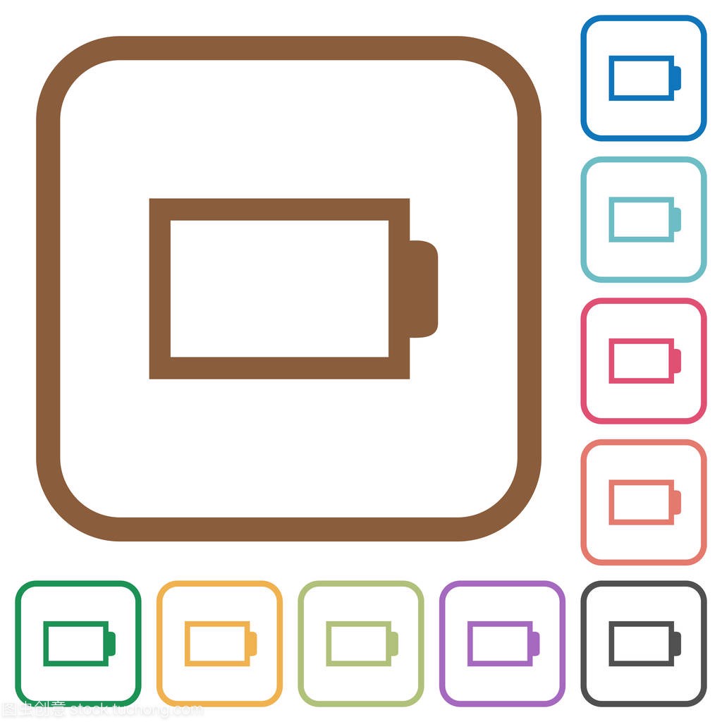 空的电池不带负载单位简单图标