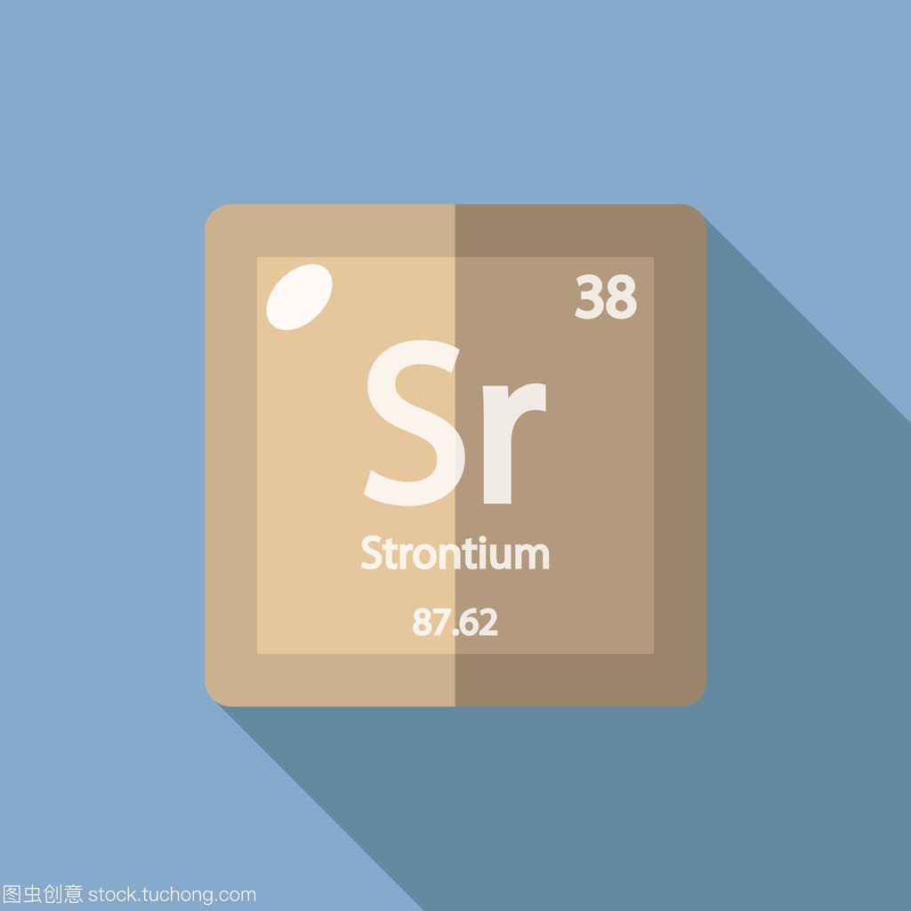 Chemical element Strontium Flat