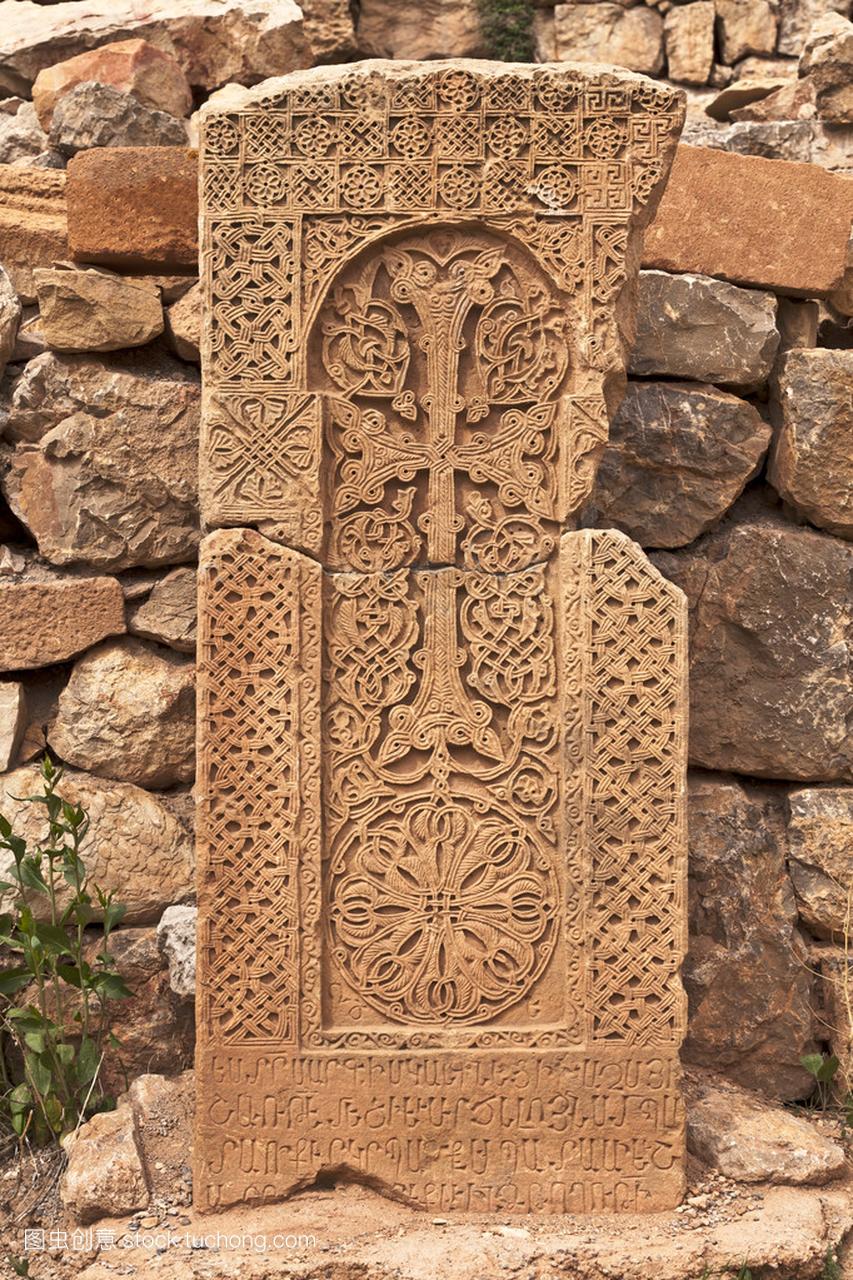 亚美尼亚语中世纪十字石在修道院的复杂 Nora