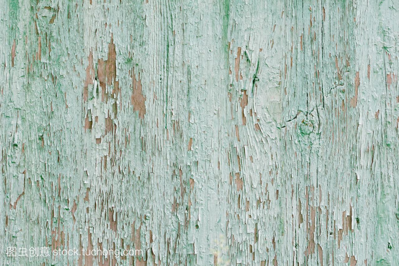 薄荷绿色老式的木板。垂直排列。纹理。背景