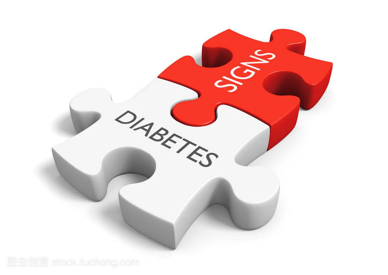 糖尿病患者代谢性疾病的症状和体征概念,3d 渲