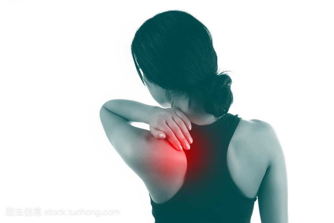 年轻女性与疼痛后背痛和颈痛