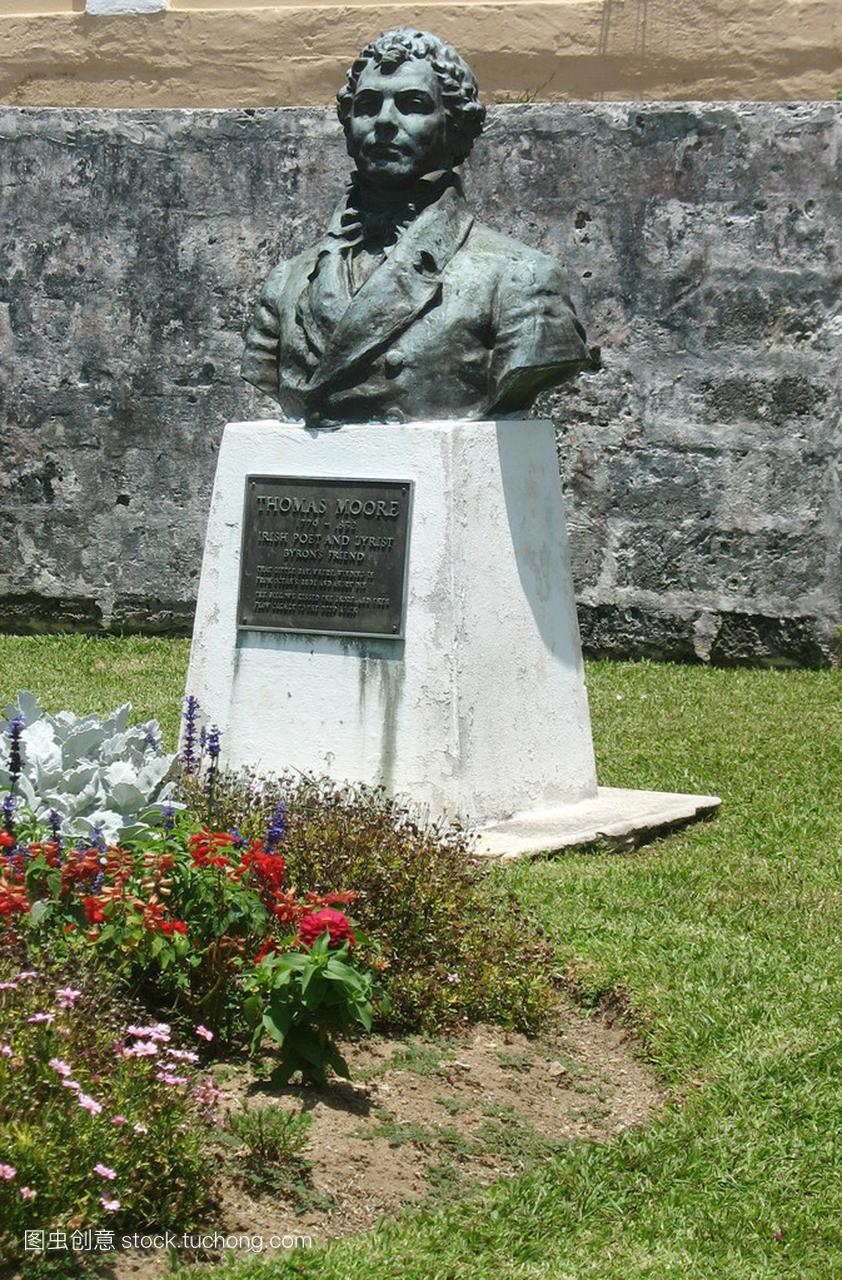 雕像的托马斯 · 摩尔在百慕大。托马斯 · 摩尔
