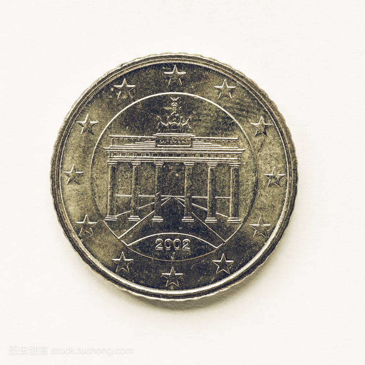 老式德国 50 美分的硬币