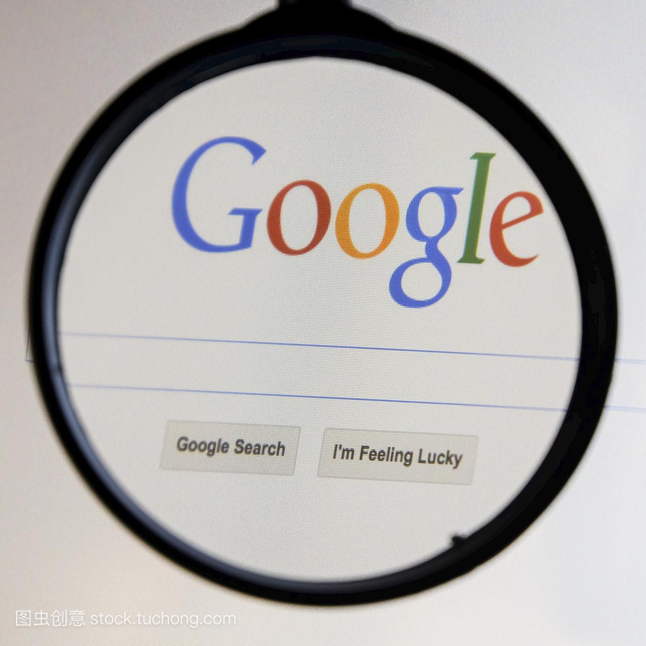 谷歌搜索的泰国-2014 年 9 月 2 日: 放大镜