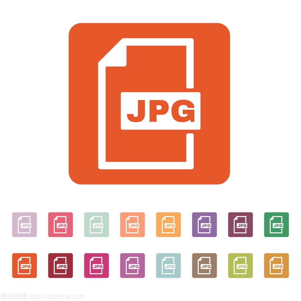 Jpg 图标。文件格式符号。单位