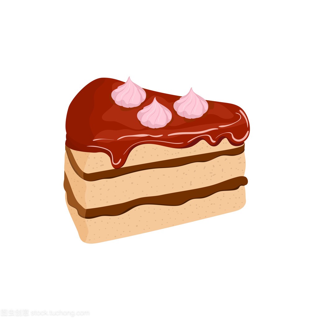 cherry cream Isolated image of a delicious 
