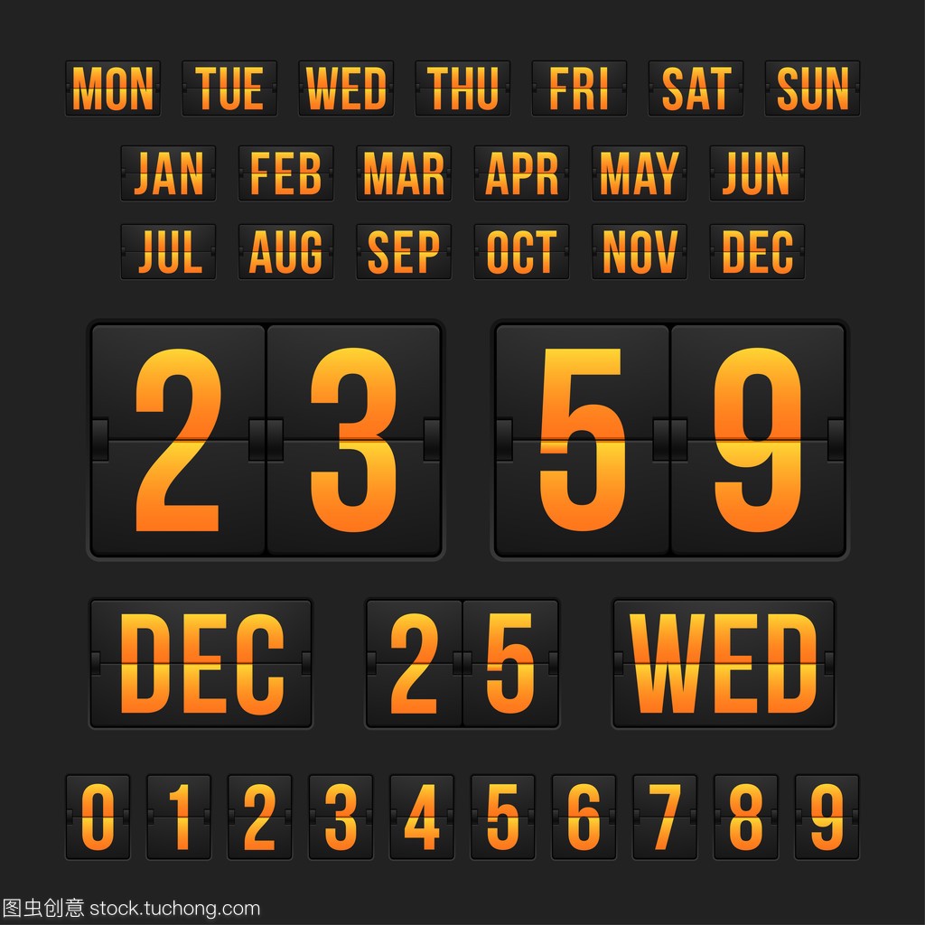 倒计时计时器和日期、 日历记分牌