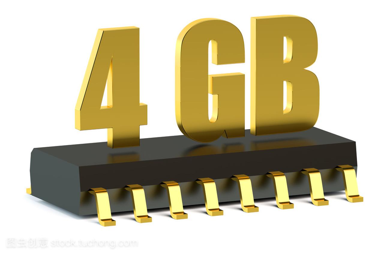 4 Gb Ram 或 Rom 内存芯片的智能手机和平板