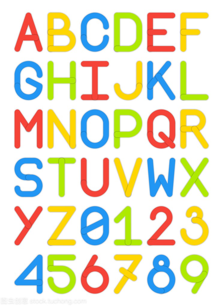 英文字体字体大写字母和数字现代风格 