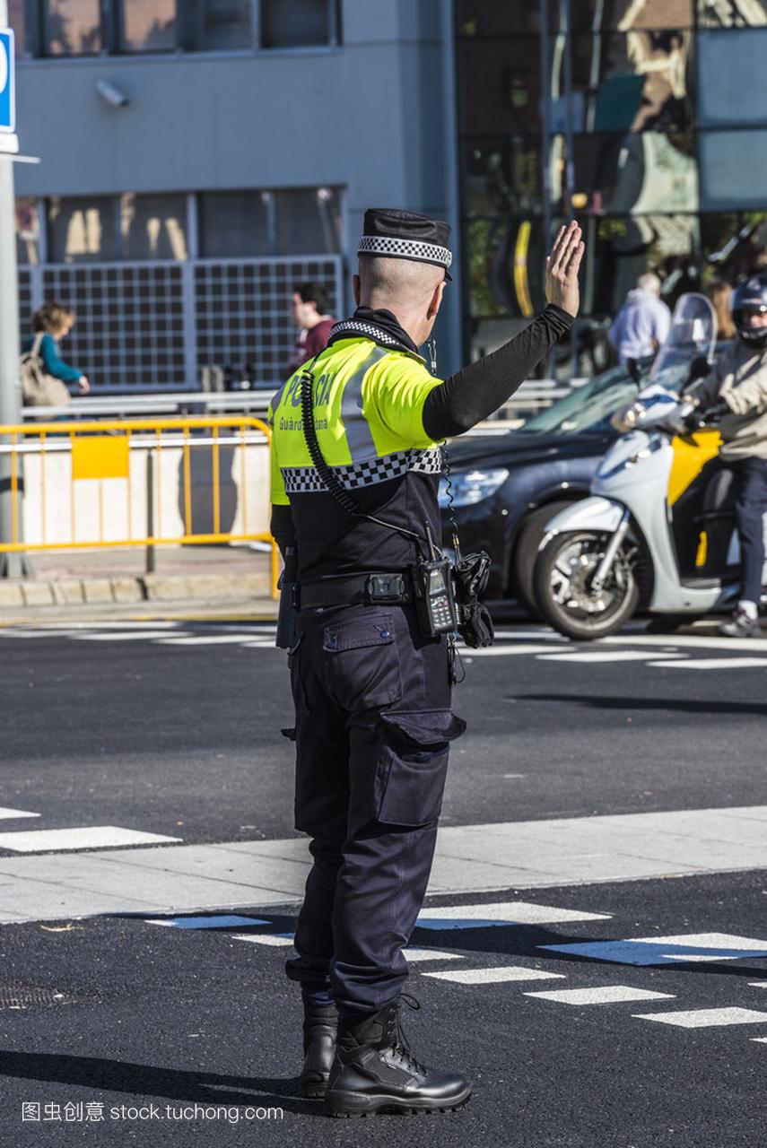 交通警察巴塞罗那