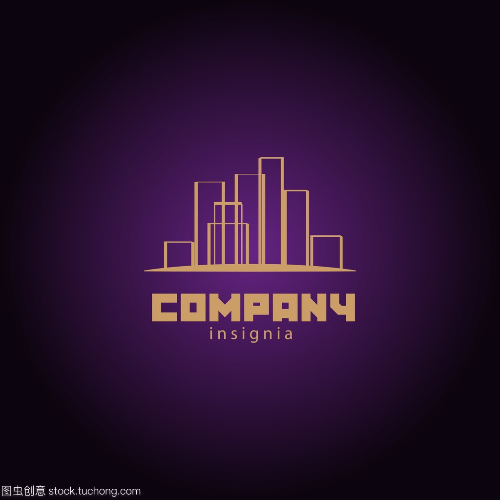 矢量 logo 设计城市建筑公司和工业企业。办公