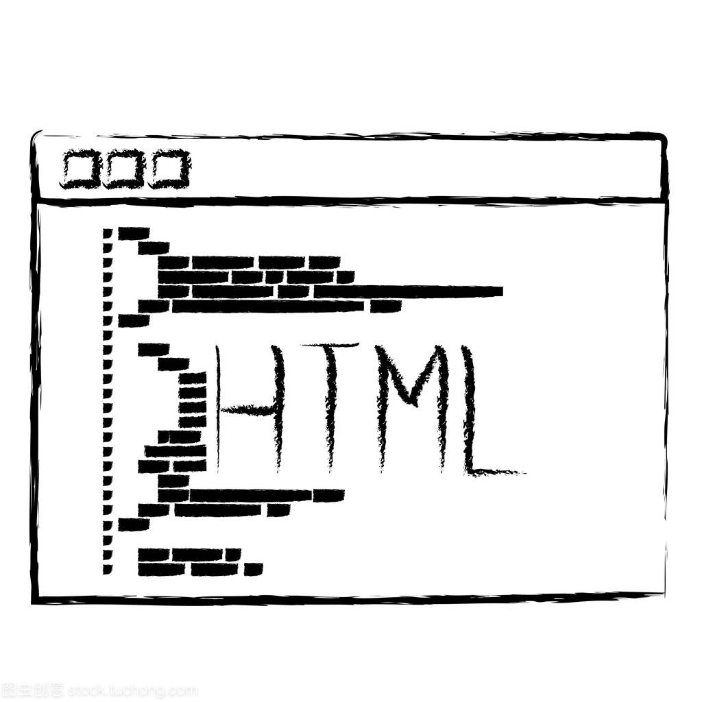 单色模糊轮廓与脚本代码 html 编程窗口