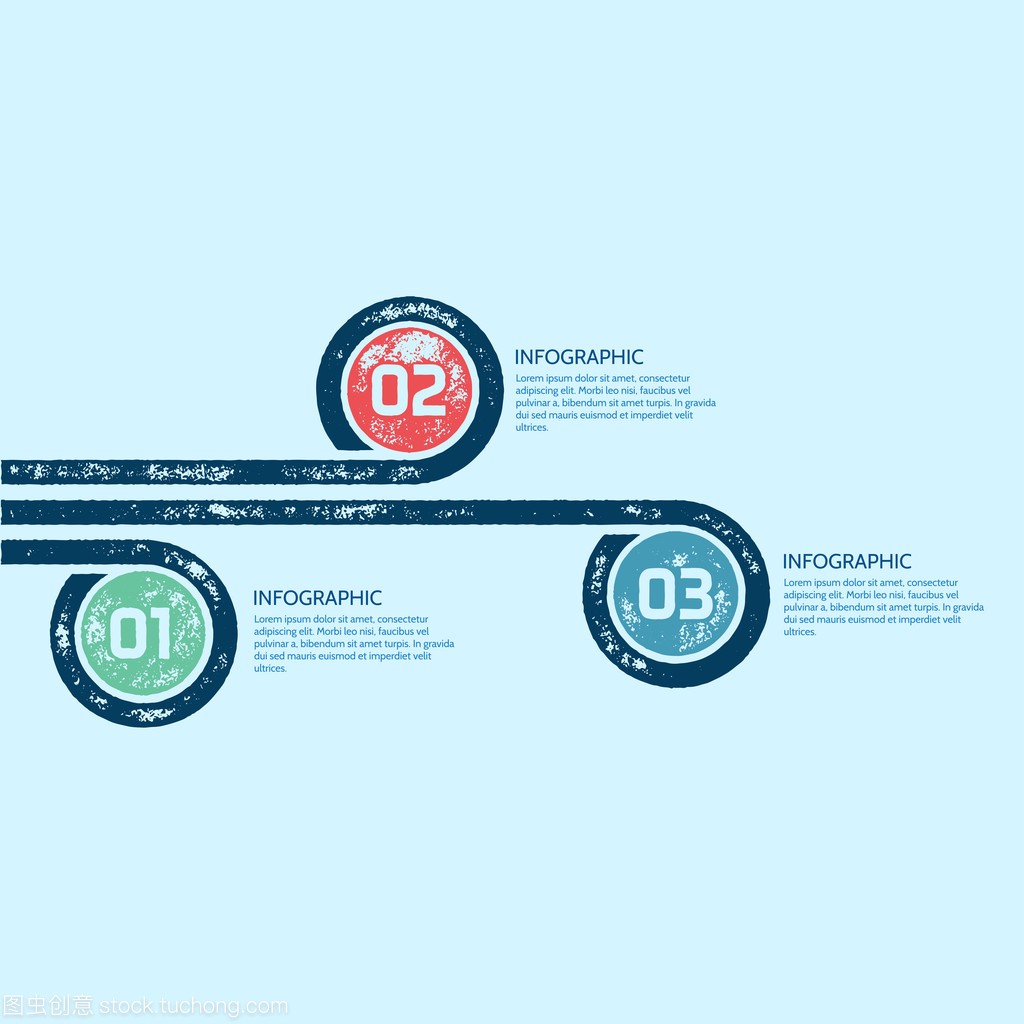 One Two Three - Vector options progress infog