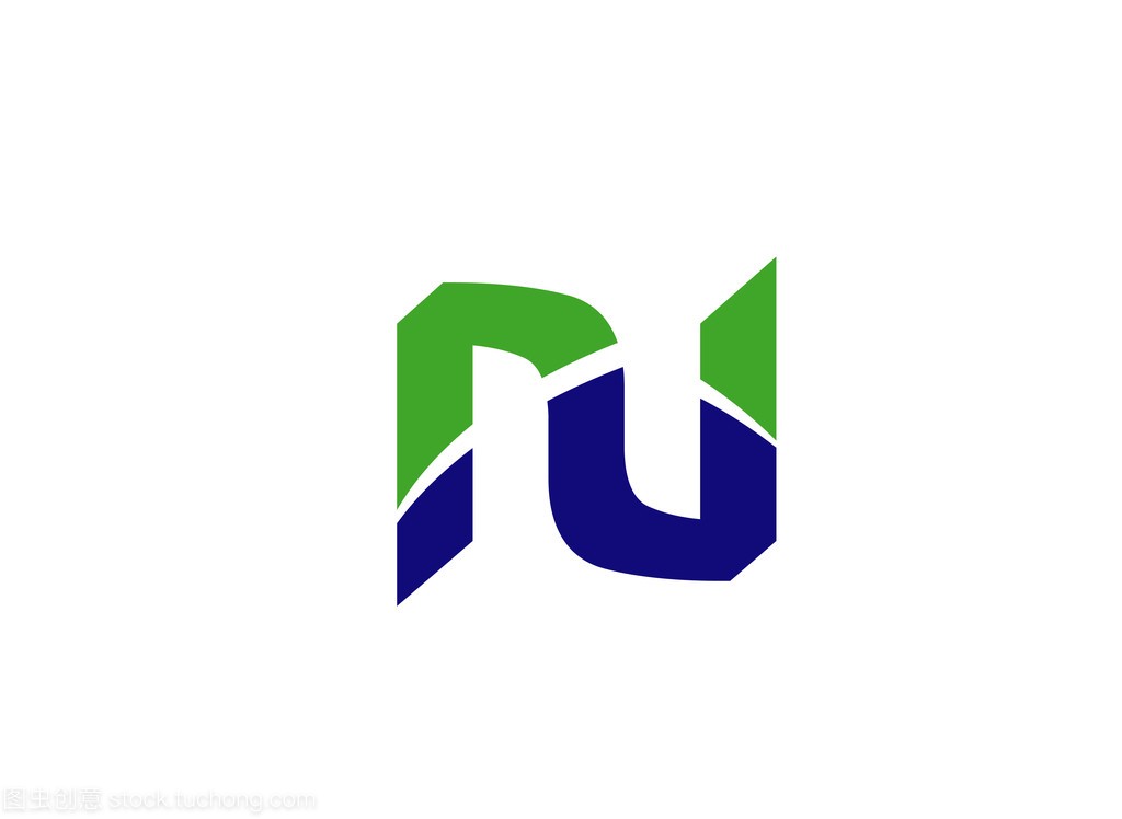 字母 N 标志图标设计模板元素