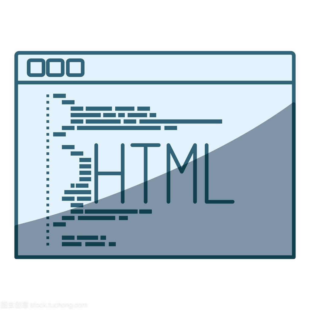 与脚本代码 html 编程窗口的蓝色阴影轮廓