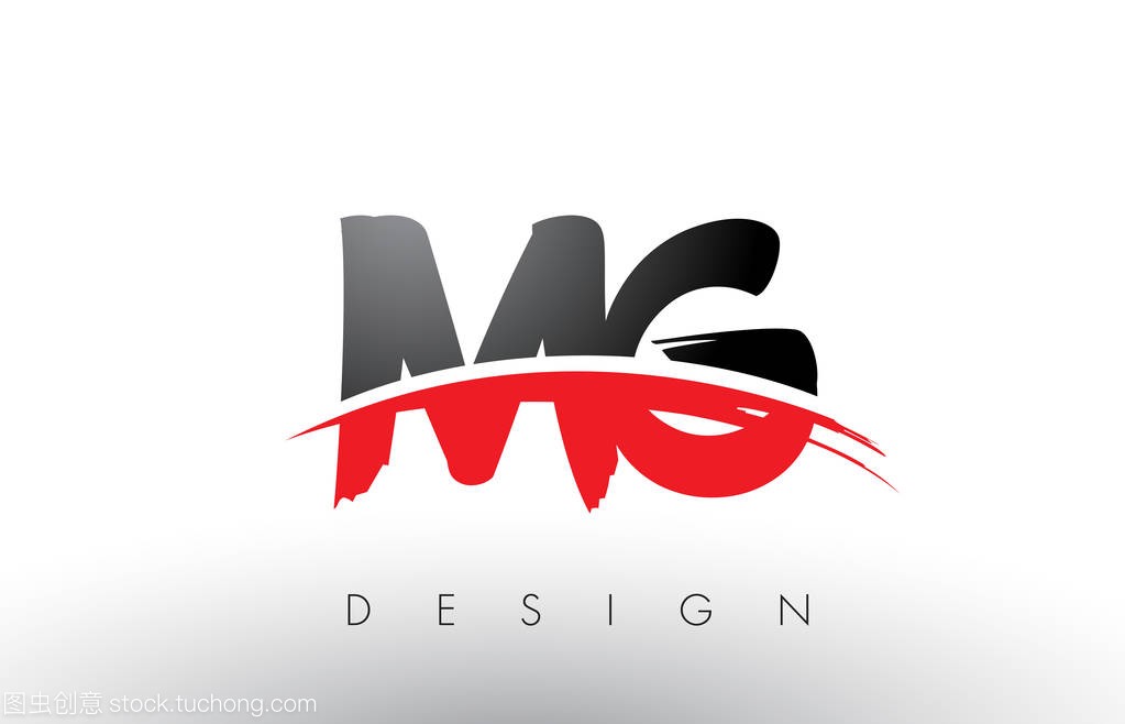 Mg M G 刷 Logo 字母红色与黑色旋风刷前面