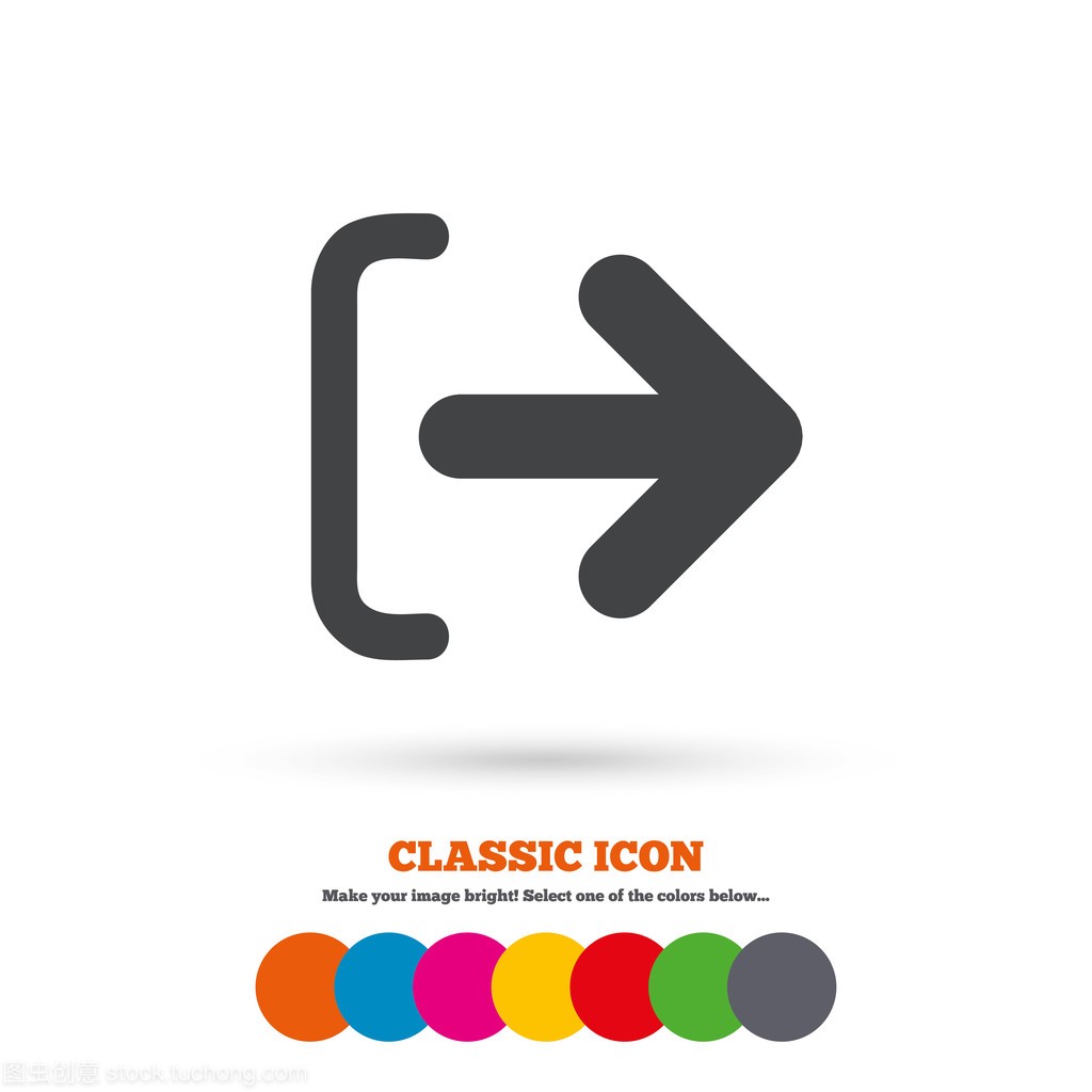 Logout, arrow, log out icon