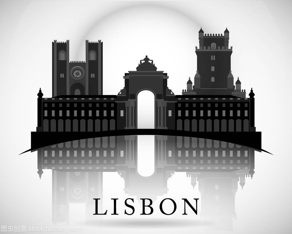 现代里斯本城市天际线设计。葡萄牙
