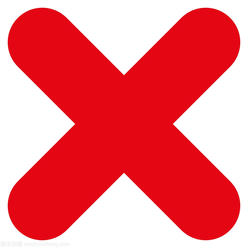 Cancel flat red color icon