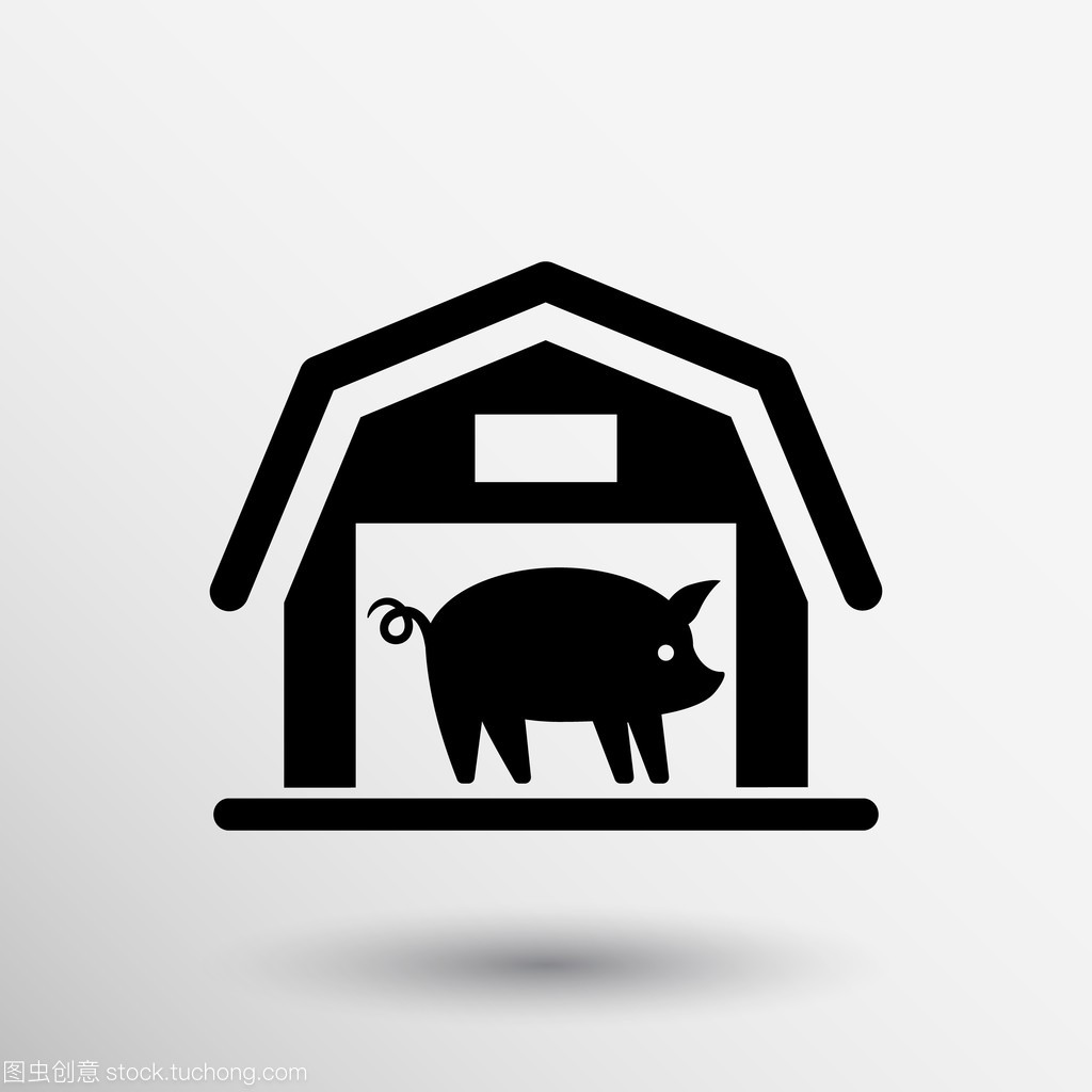 猪的图标农场农业肉符号