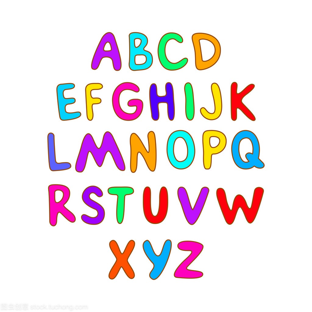 Abc 为孩子字母表、 插画、 矢量、 孩子、 