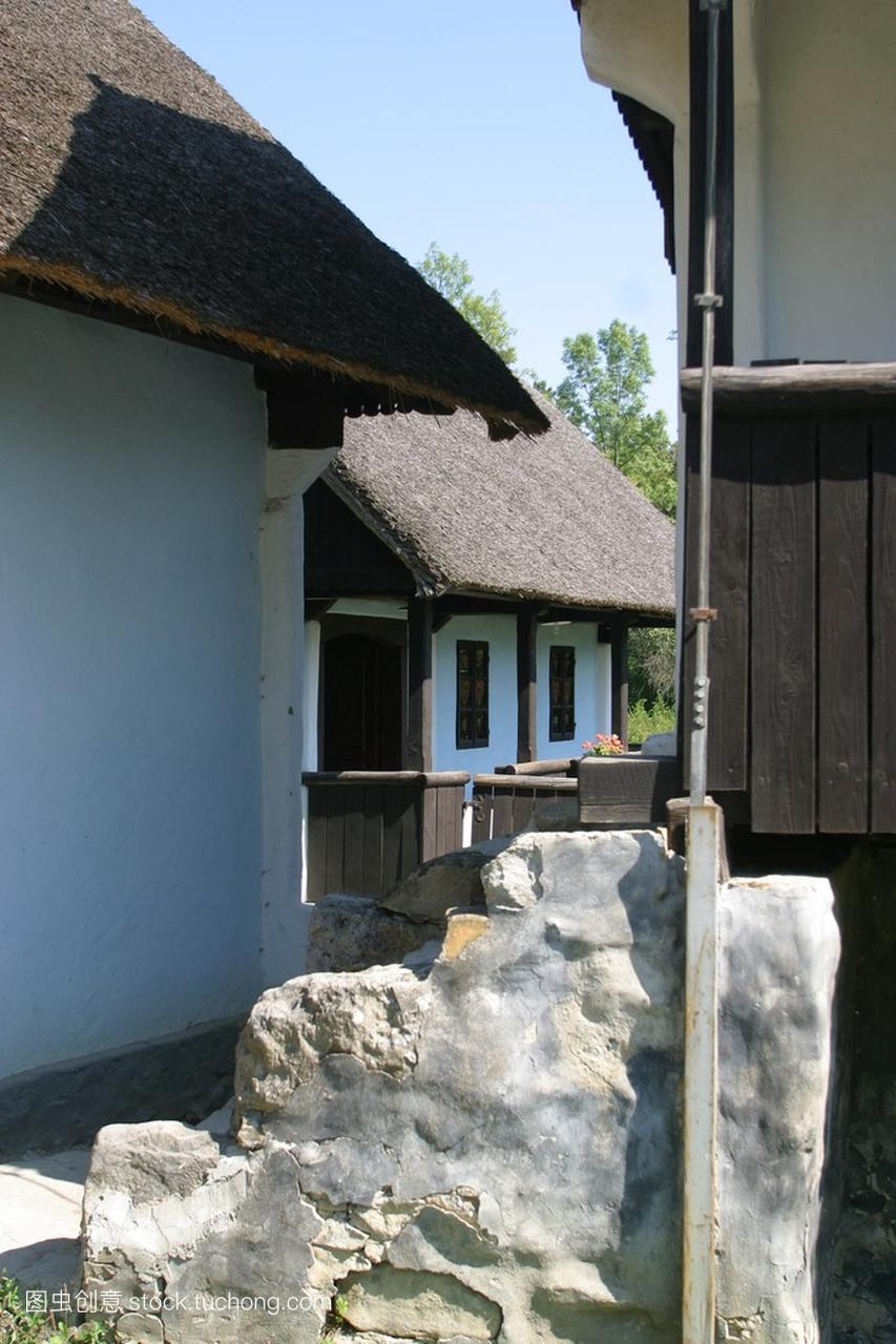 在中欧-克罗地亚古老的国家房子