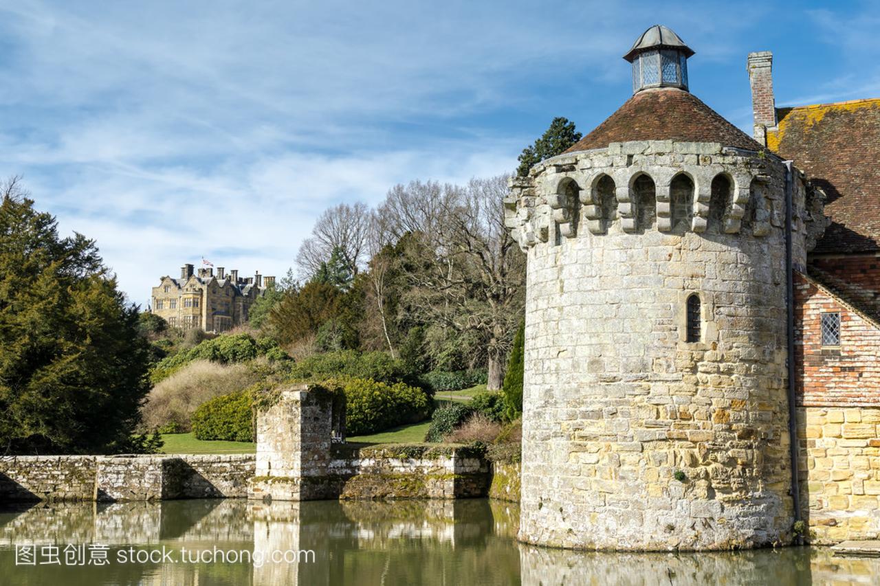 View of a building on the Scotney Castle Estate