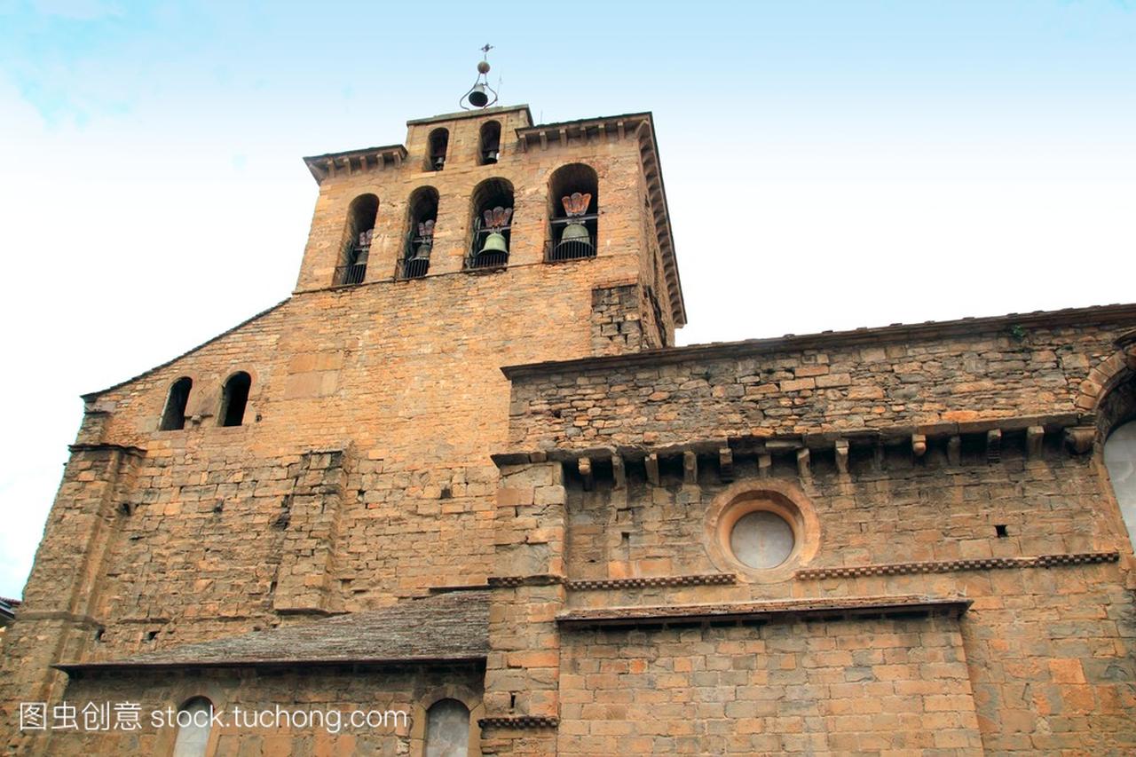萨拉戈萨罗马式教堂教堂比利牛斯西班牙