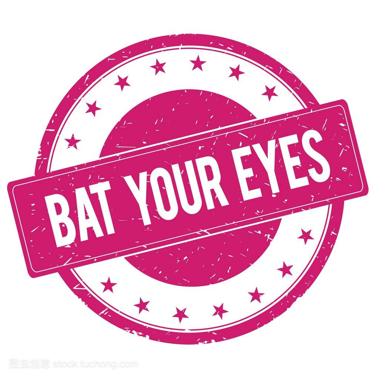 蝙蝠眼睛邮票标志洋红色粉红色