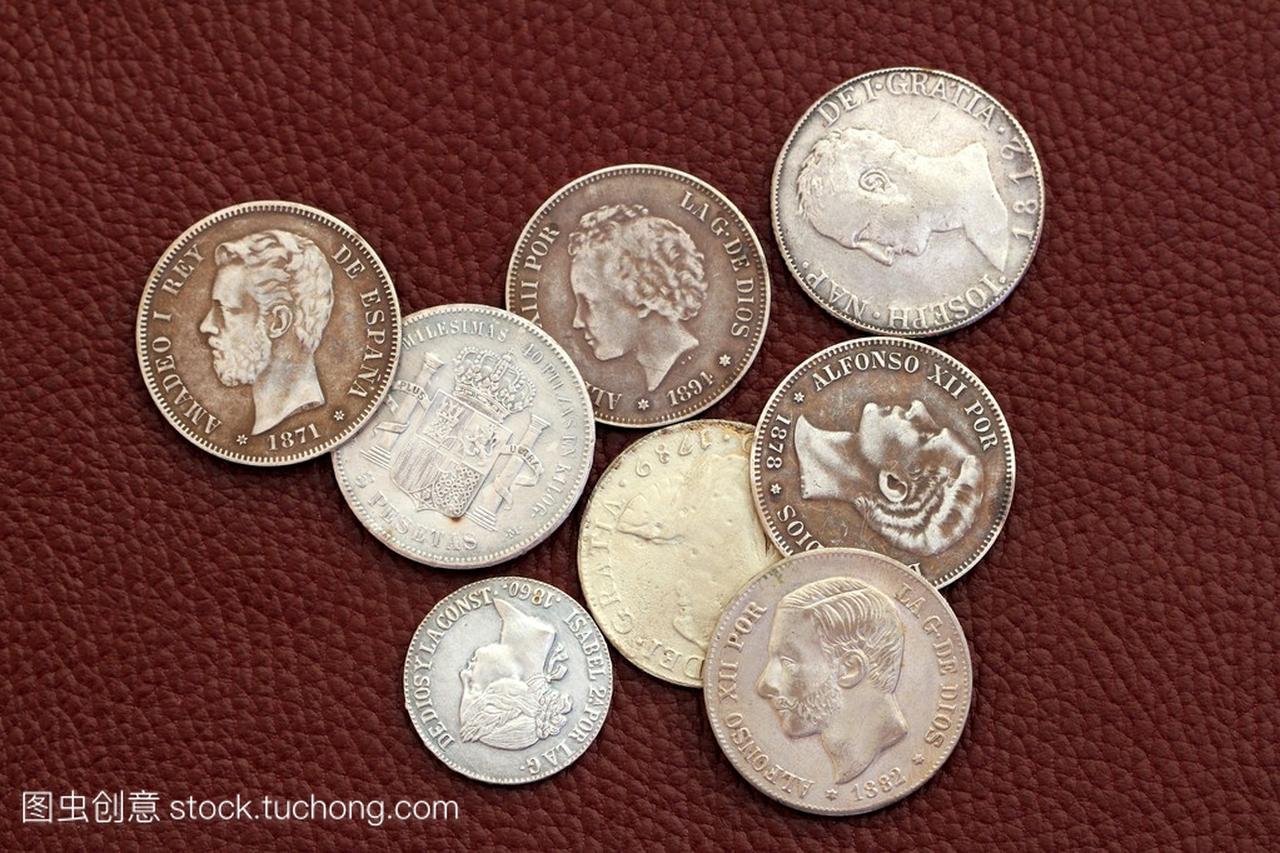 第十八和十九世纪西班牙旧硬币