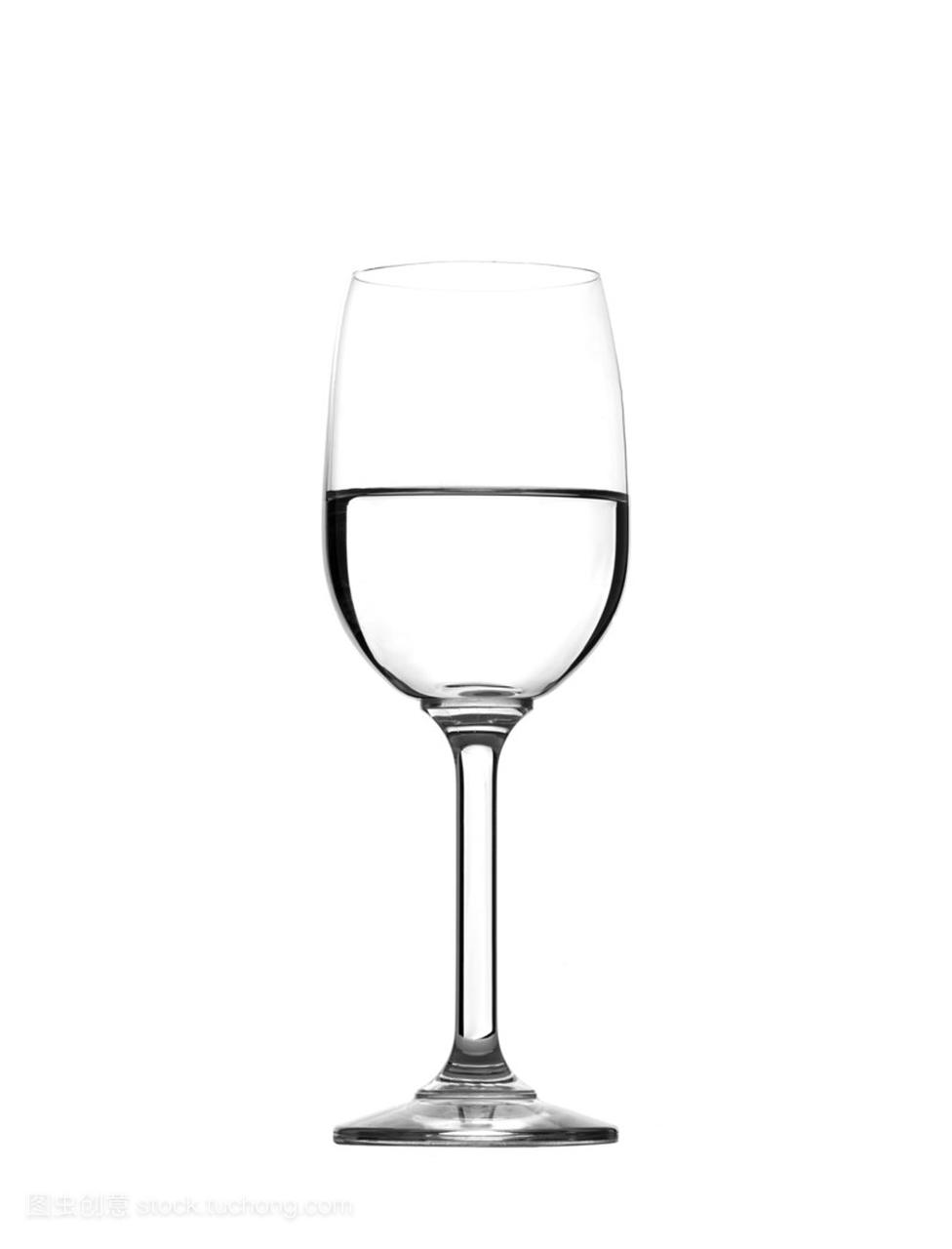 whineglass 连水隔绝在白色