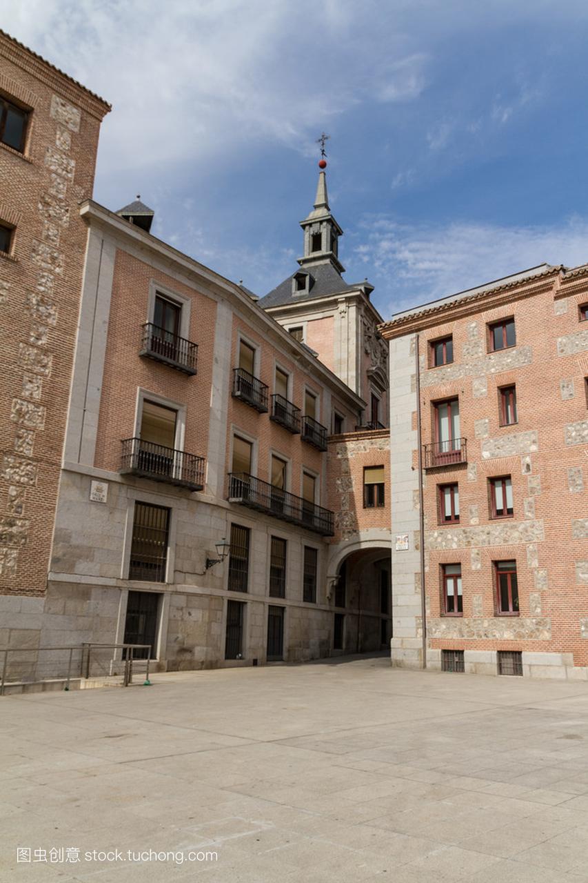 广场 de la 别墅,马德里,西班牙的 casa de la 别