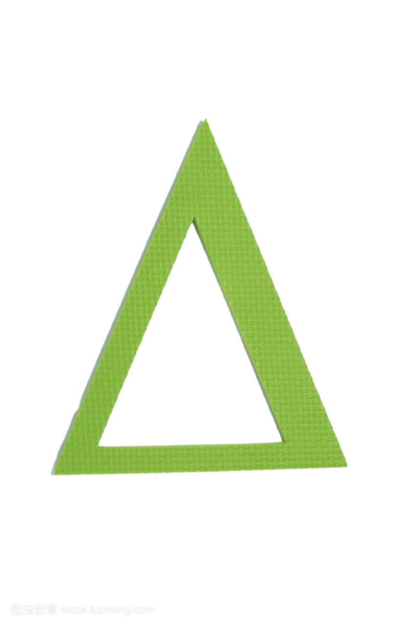 多彩的希腊字母表。三角洲。绿色