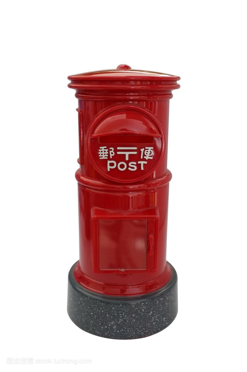 日本红色复古邮箱、 信箱、 邮箱