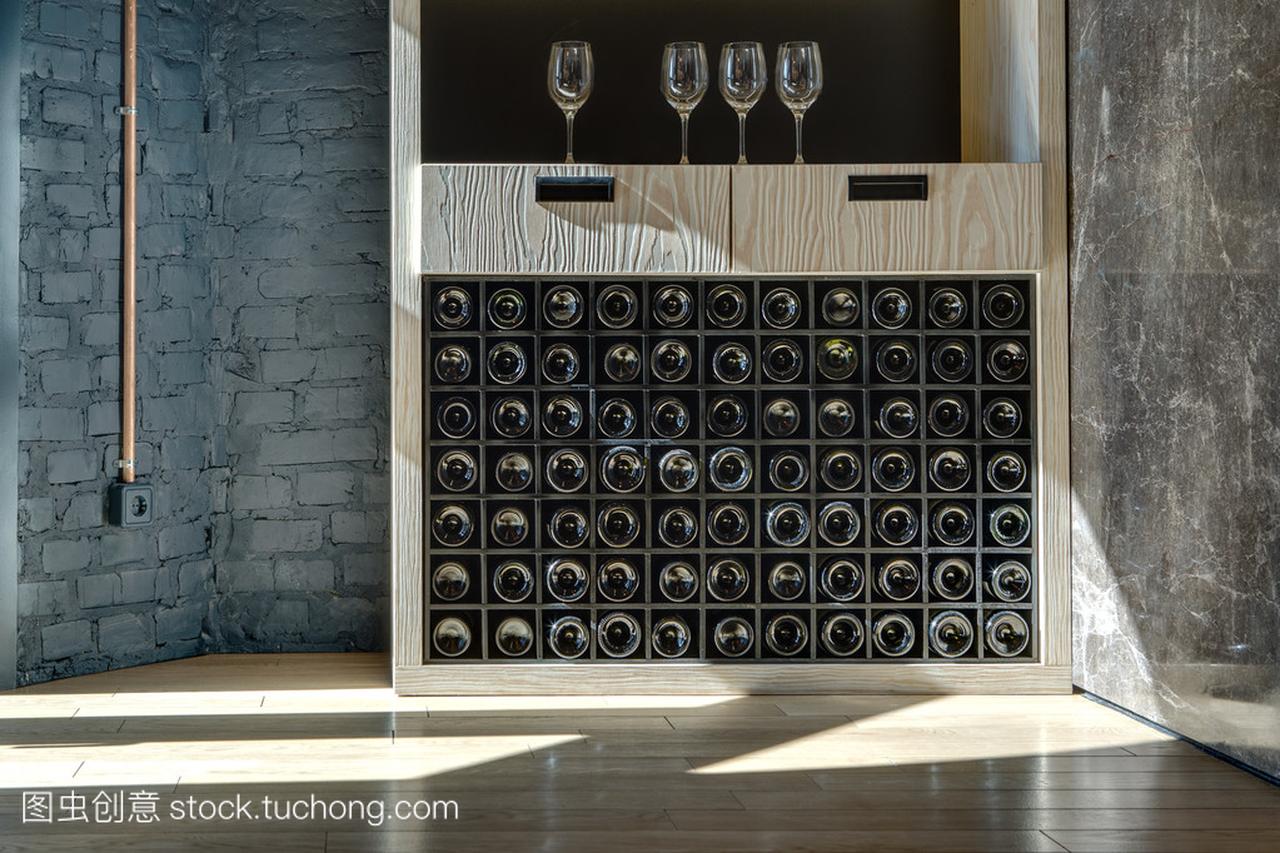 Special shelf for storing wine