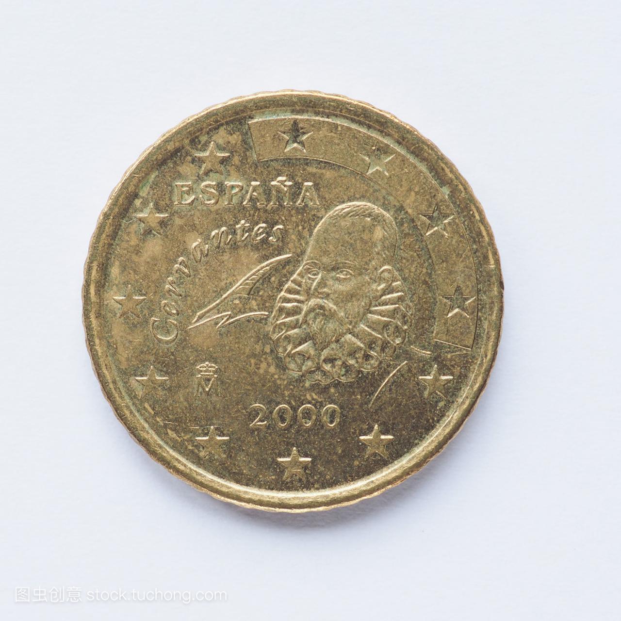 西班牙 50 美分的硬币